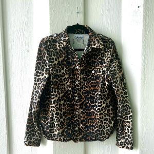 GANNI leopard print demon jacket